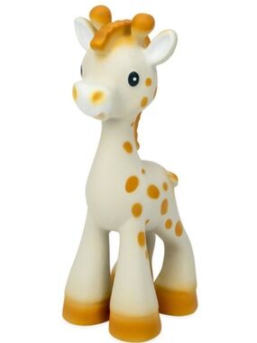 Nuby Jackie Giraffe Natural Rubber Teether Built In Squeaker
